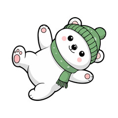 A charming winter scene featuring a happy snowman, a snowman cartoon.