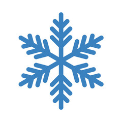 Fototapeta premium Snowflake icon isolated, minimalist winter snow symbol