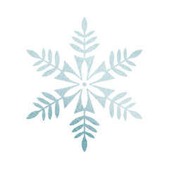 Simple snowflake icon set for Christmas and Happy New Year decor, winter holiday decoration.