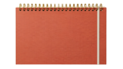 Isolated notebook with spiral binding, perfect for writing down notes and observations