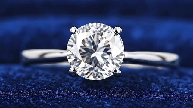 Elegant solitaire diamond ring