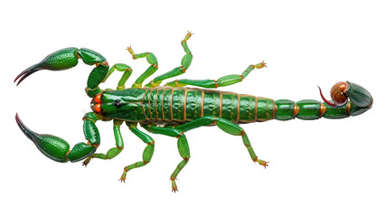 Obraz premium Isolated Emperor Scorpion, a dangerous arthropod with sharp claws, a stinger, and exoskeleton