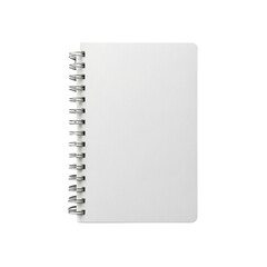 White Spiral Bound Notebook on White Background