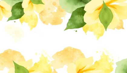 A vibrant autumn season background featuring a decorative border of orange and yellow maple leaves with a natural grunge texture and floral vector pattern design for an artistic fall leaf frame