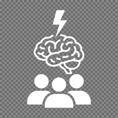 Team Brainstorming and Idea Generation Icon Collaborative Innovation and Creative Thinking Symbol