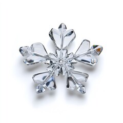 Captivating snowflake design winter wonderland decorative art studio setting close-up unique crystal form