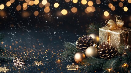 Holiday gift decor background