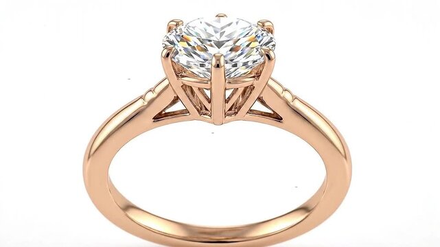 Elegant rose gold solitaire engagement ring