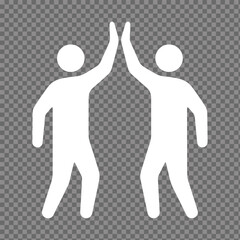 High Five for Teamwork and Success Icon Celebration and Partnership Symbol