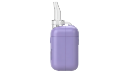 Isolated Purple Vaporizer Device, Clean Design, Minimalist Style, Contemporary and Modern Design