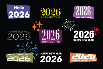Fototapeta premium Happy New Year 2026 Celebration Collection