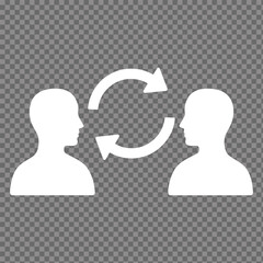 Communication and Information Exchange Icon Collaboration and Feedback Loop Symbol