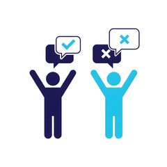 Social network icons and technology concept illustration with people and devices