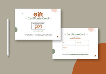 Gift Card Design Template Layout