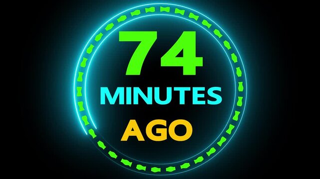 74 minutes ago countdown timer