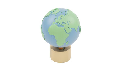 Isolated earth globe decoration, world continents, geography of Europe, Africa, oceans