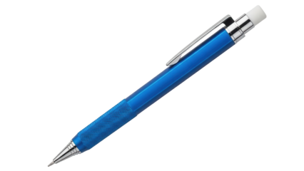 Isolated Blue Mechanical Pencil Stationery for Drawing or Drafting in Office or School