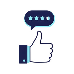Thumb up like and unlike icon showing social media approval symbol