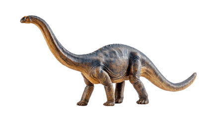 Long-necked sauropod dinosaur side profile