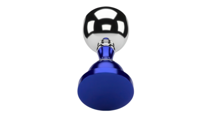 Isolated blue and silver magnetic holder for smartphone, car mount, gadget, accessory