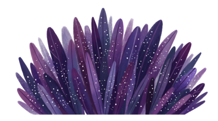 Purple Leafy Bush With White Speckles Keywords: bush, plant, leaves, purple, violet, deep purple