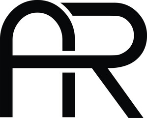 AR Monogram Logo for Branding vector illustration of a letter