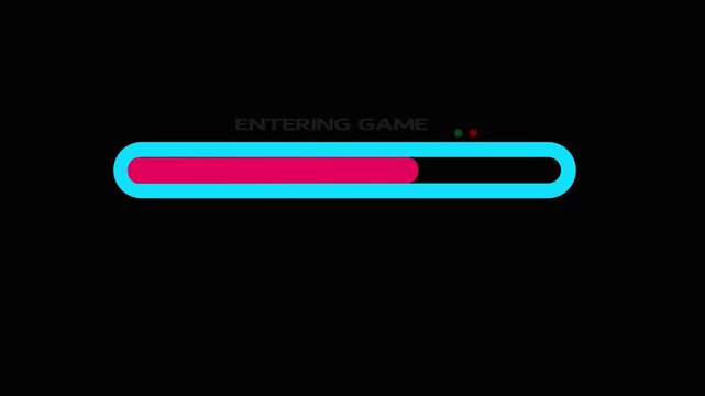 Entering game loading bar user interface