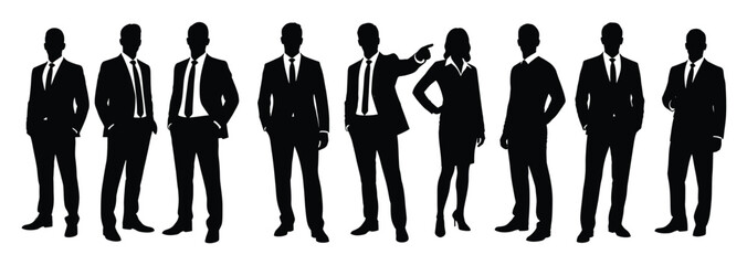 Business people silhouettes women