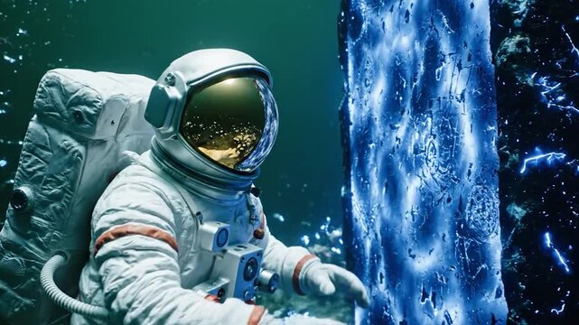 Underwater Astronaut Encounter - A Surreal Exploration of Science and Imagination.