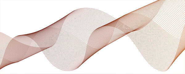 Abstract maroon wave banner template.Wave with lines created using blend tool, blend line background.Abstract wave element for design. Wavy vector background.