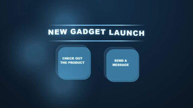 New Gadget Launch Event Interface Screen.