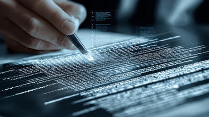 AI-powered legal document analysis and law technology concept.