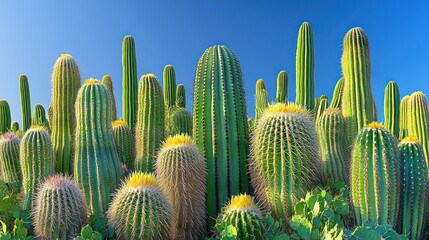 Desert Cacti Landscape