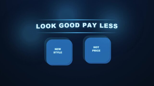 Look Good Pay Less Button Options.