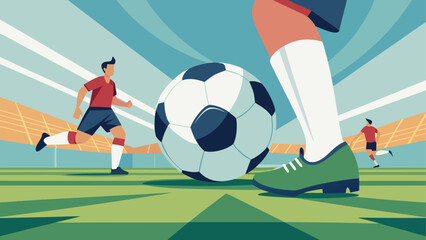 Fototapeta premium Dynamic soccer action on the field