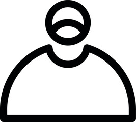 User icon representing a person profile, account, or individual identity in digital interfaces