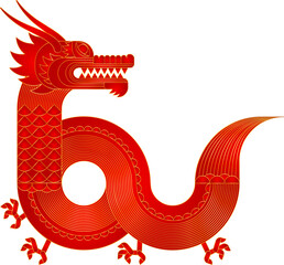Fototapeta premium chinese_dragon_geometric_08.eps