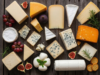 Gourmet cheese and fruit platter