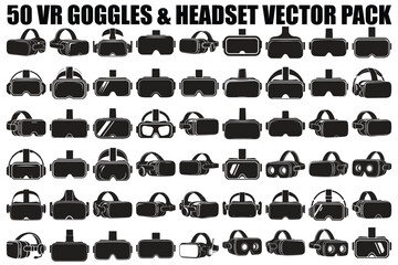 50 VR Goggles Headset Silhouette