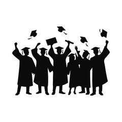 group of students in graduation cap