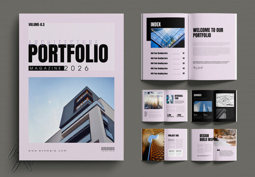 Modern Architecture Portfolio Magazine Layout
