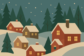 Into tones snowy blue serenity handmade yellow text no vector icon village