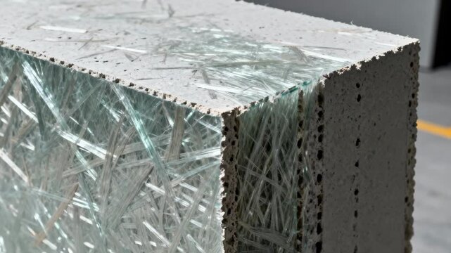 Medium shot of highimpact glass fiberreinforced gypsum drywall resistant to dents and cracks highlighting its robust texture and strength in construction use