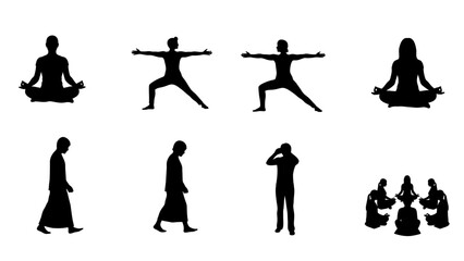 vector silhouettes of people