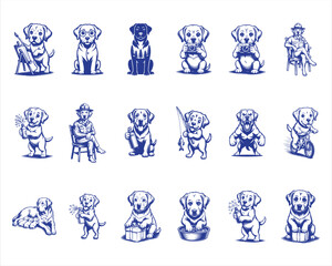 Labrador Retriever  Dog SVG Bundle