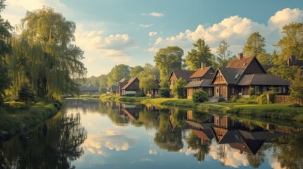 Obraz premium Vibrant Textured Landscape Painting for Home and Office Decor