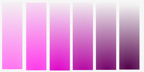 Fototapeta premium Purple color palette collection. Examples of purple abstract design palettes.
