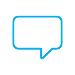 Blue Chat Icon &ndash; Message Communication Bubble Symbol