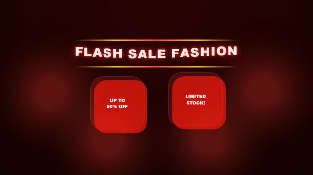 Flash Sale Fashion Advertisement Red Background.