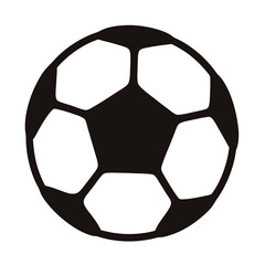 Obraz premium Classic Black and White Soccer Ball Vector Illustration on Isolated White Background